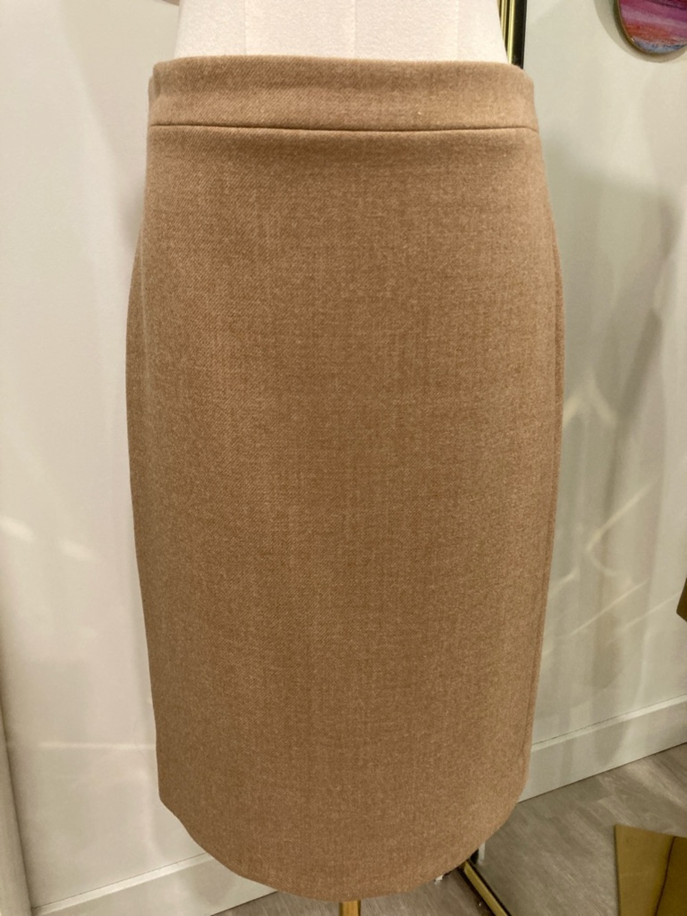 J. Crew Camel Tan No. 2 Italian Wool Pencil Skirt